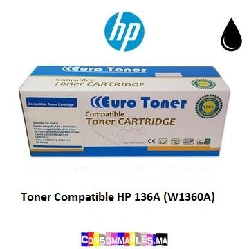 Toner Compatible HP 136A W1360A AVEC PUCE