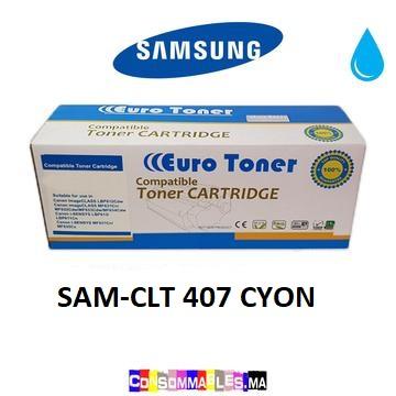 Toner Compatible Samsung CLT 407 CYON - Consommables