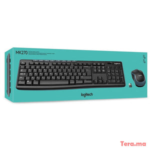 CLAVIER ET SOURIS LOGITECH DESKTOP SANS FIL MK270