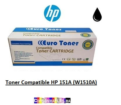 Toner Compatible HP 151A Noir W1510A AVEC PUCE