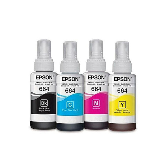 PACK BOUTEILLES D'ENCRE Epson  664 - Original - Black + Cyan + Yellow + Magenta - Consommables