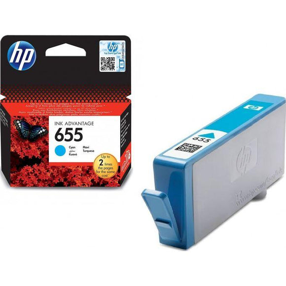 HP 655 Cyan - Cartouche d'encre HP d'origine - Consommables