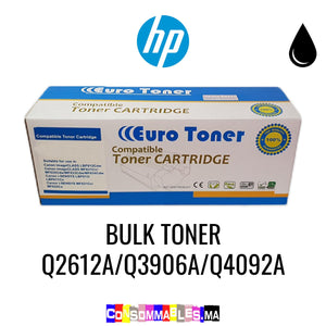 HP Bulk Toner Q2612A/Q3906A/Q4092A Noir