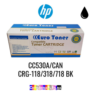 HP CC530A/CAN CRG-118/318/718 BK Noir