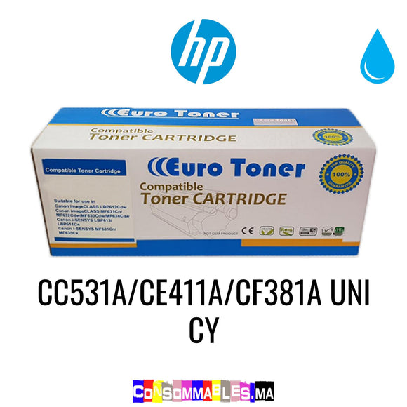 HP CC531A/CE411A/CF381A UNI CY Cyan