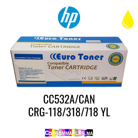 HP CC532A/CAN CRG-118/318/718 YL Jaune