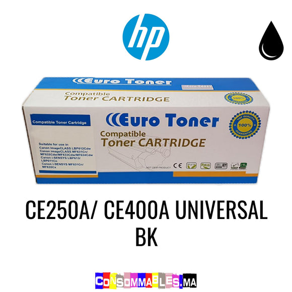 HP CE250A/ CE400A Universal BK Noir