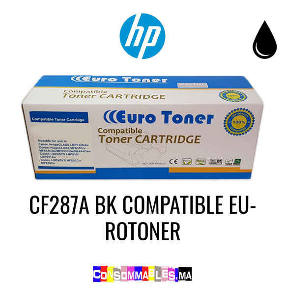 HP CF287A BK Compatible EuroToner Noir