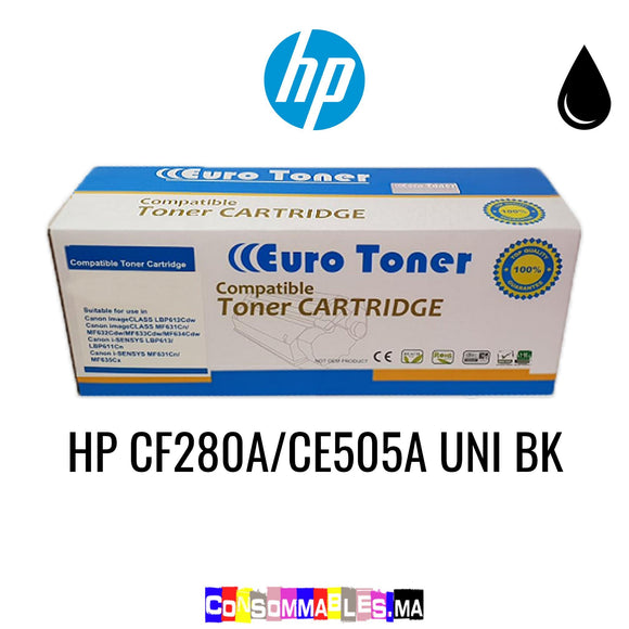 HP CF280A/CE505A UNI BK Noir