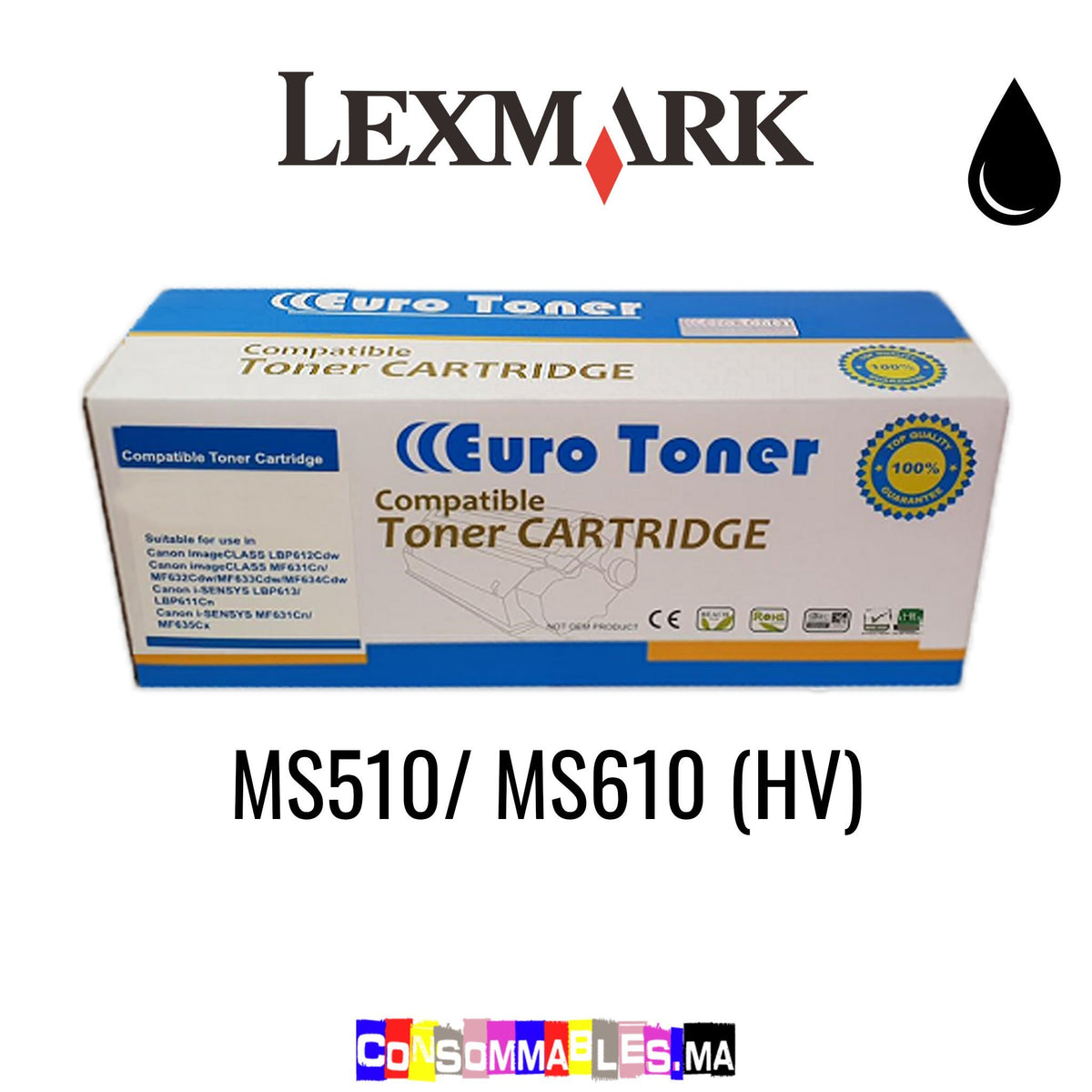 Lexmark MS510/ MS610 (HV) Noir – Consommables