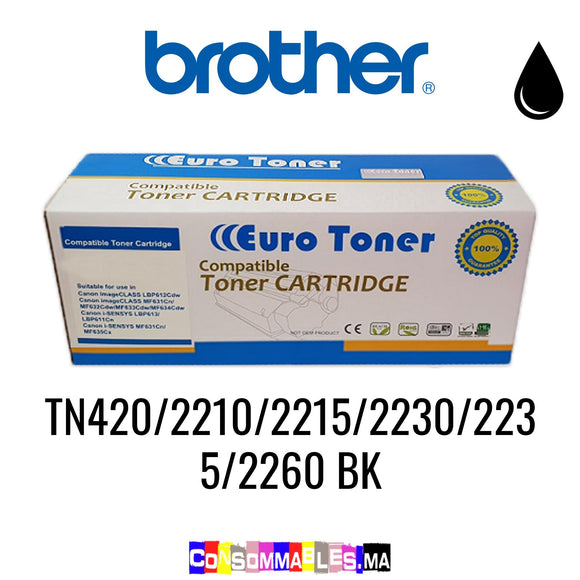 Brother TN420/2210/2215/2230/2235/2260 BK Noir