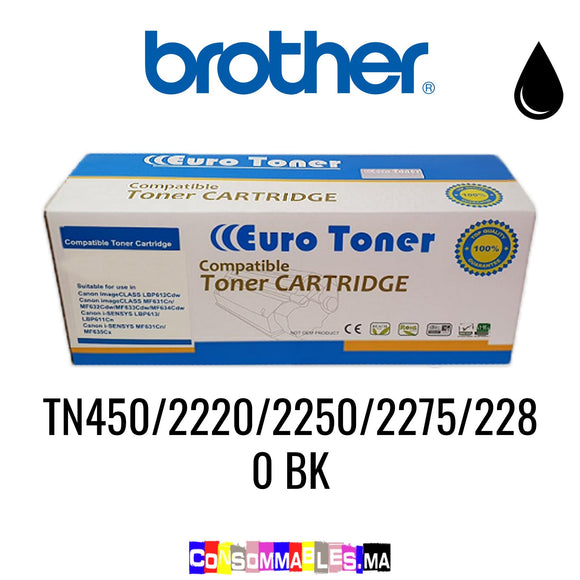 Brother TN450/2220/2250/2275/2280 BK Noir