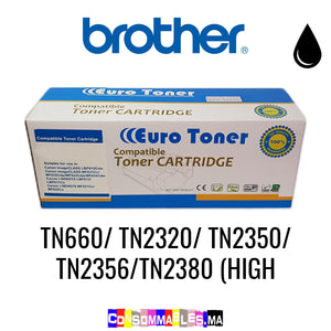 Brother TN660/ TN2320/ TN2350/ TN2356/TN2380 (High Volume) Noir