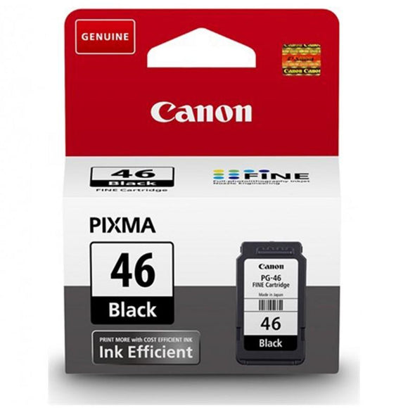 Canon PG-46 Noir - Cartouche d'encre Canon d'origine - Consommables