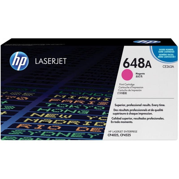 CE263A	HP 648A MAGENTA ORIGINAL LASERJET TONER CARTRIDGE - Consommables