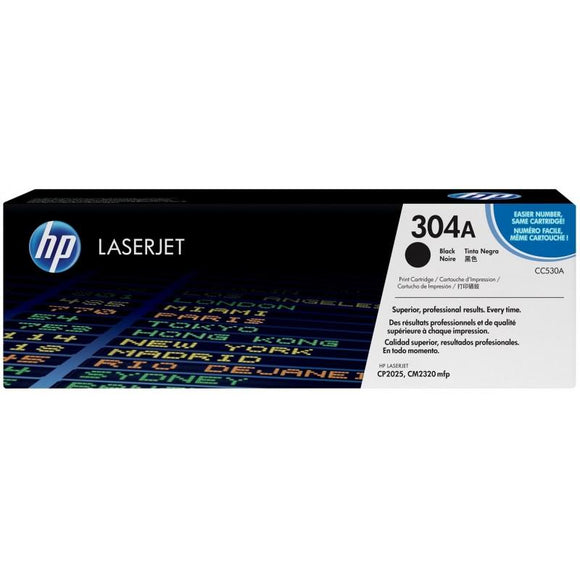 CC530A	HP 304A Black Original LaserJet Toner Cartridge - Consommables